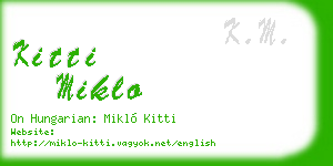 kitti miklo business card